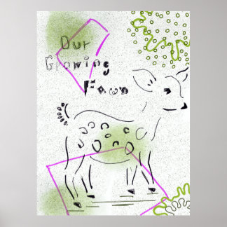 POSTER CARTAZ DE ANIMAL DE SAFÁRI PARA QUARTO BOHO