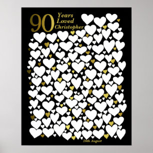 Poster Cartaz de Aniversário de 90 anos - 90 Anos Amado