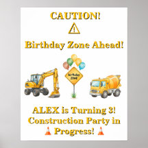 Cartaz de Aniversário de Construção | Zona de Aniv