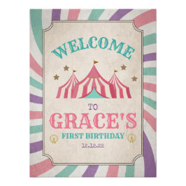 Póster Cartaz de Aniversário do Carnaval Sinal de Boas-Vi