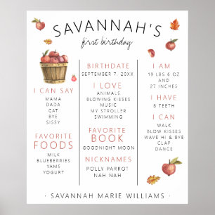 Poster Cartaz de Aniversário do Primeiro Marco da Maçã de