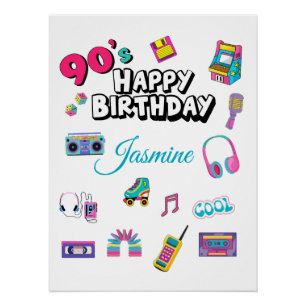 Póster Cartaz de Aniversário Personalizado com Nome para