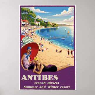 Poster cartaz de Antibes, Riviera Francesa