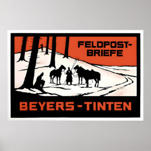 Poster Cartaz de anúncio alemão dos anos 1910 para a tint