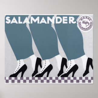 Poster Cartaz de anúncio Art Déco de 1912 para sapatos Sa