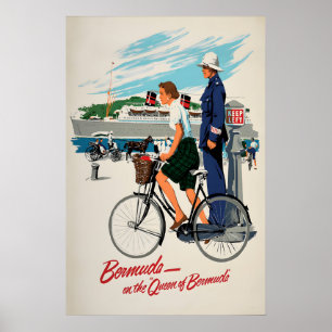 Poster Cartaz de anúncio da Rainha Bermuda Steam Shi