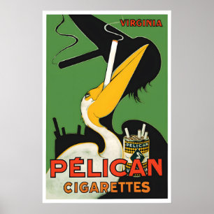 Poster Cartaz de anúncio de cigarros francês dos anos 193