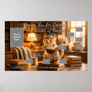 Poster Cartaz de Apreciação para Professores Esquilo da B