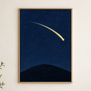 Poster Cartaz de Aquarela Celestial Colina da Estrela Cad