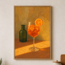 Cartaz de Aquarela Spritz na Hora Dourada