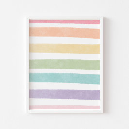 Poster Cartaz de arco-íris em linha pastel