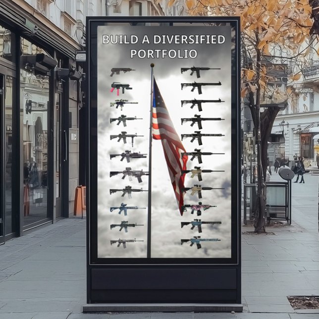Poster cartaz de arma de portfólio diversificado (Criador carregado)