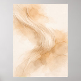 Poster Cartaz de Arte Abstrata Golden Flow – Mod Elegante