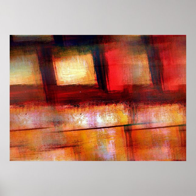 Poster Cartaz de Arte Abstrata Original Impresso (Frente)