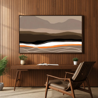 Poster Cartaz de Arte Abstrato das Montanhas Mourne (sem