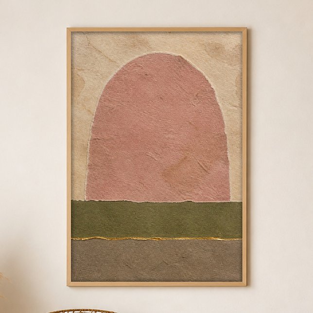 Poster Cartaz de Arte Boho Gouache Campo de Arco de Argil (Shown framed for scale. Poster ships unframed; frames are an optional add-on.)