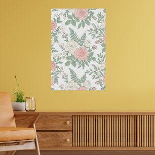 Poster Cartaz de Arte Botânica de Flores Minimalistas