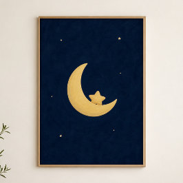 Poster Cartaz de Arte Celestial em Aquarela do Berço Cres