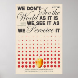 Poster Cartaz de Arte Conceitual de Tipografia de Percepç