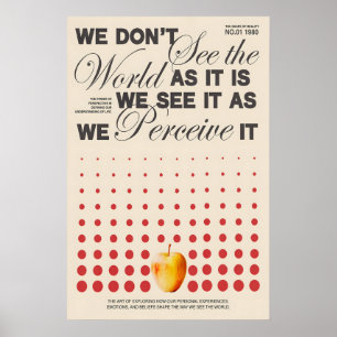 Poster Cartaz de Arte Conceitual de Tipografia de Percepç