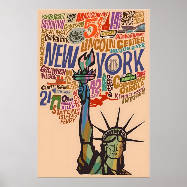 Poster Cartaz de Arte da Cidade de Nova York (Frente)