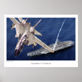 Poster Cartaz de Arte de Aviação "F-14 Tomcat"