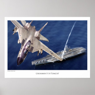 Poster Cartaz de Arte de Aviação "F-14 Tomcat"