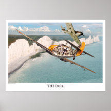 Cartaz de Arte de Aviação "Messerschmitt Bf 109"