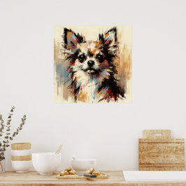 Poster Cartaz de Arte de Cachorro Chihuahua