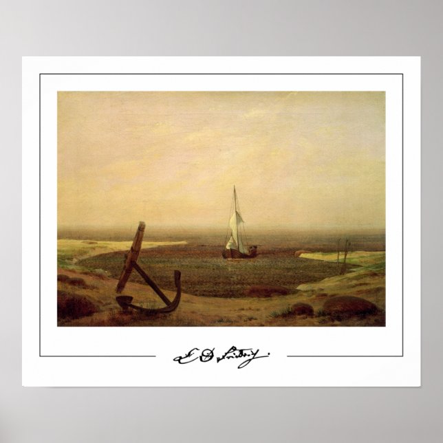 Poster Cartaz de Arte de Caspar David Friedrich Zedign #1 (Frente)