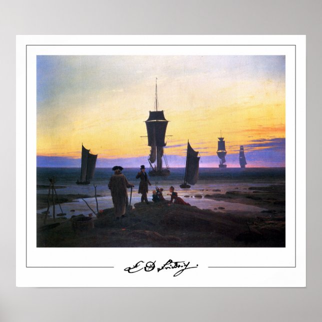 Poster Cartaz de Arte de Caspar David Friedrich Zedign #1 (Frente)