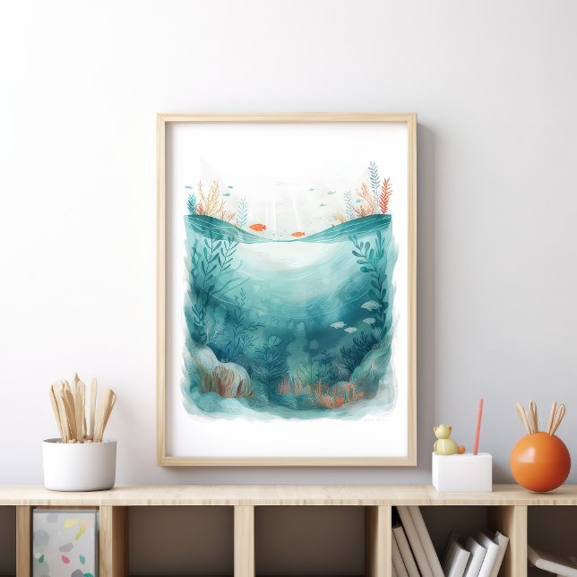 Poster Cartaz de Arte de Cena do Oceano Subaquático (Criador carregado)