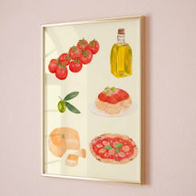Cartaz de Arte de Comida Italiana