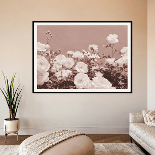 Poster Cartaz de Arte de Foto do Jardim Floral de Rosas S