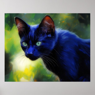 Poster Cartaz de Arte de Gato Preto