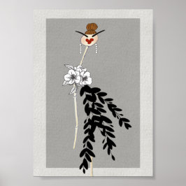 Poster Cartaz de Arte de Ilustração de Moda de Alta Costu