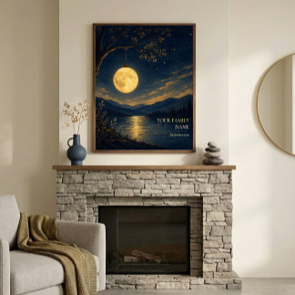 Poster Cartaz de Arte de Lanterna Lunar Personalizado