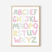 Cartaz de Arte de Letras em Estilo de Colcha de Le