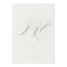 Cartaz de Arte de Linha de Canguru Minimalista