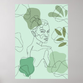 Poster Cartaz de Arte de Linha Minimalista