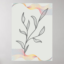 Poster Cartaz de Arte de Linha Minimalista