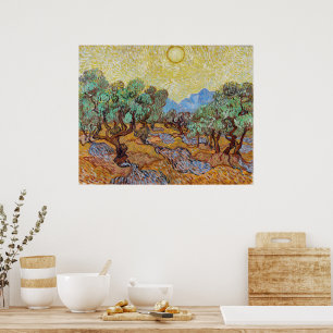 Poster Cartaz de Arte de Olive Trees de Vincent van Gogh