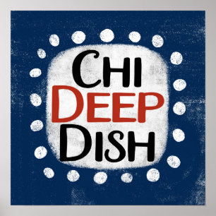 Poster Cartaz de Arte de Parede Chicago Deep Dish