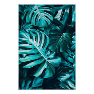 Póster Cartaz de Arte de Parede de Folha de Monstera Eleg