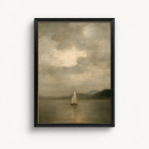 Poster Cartaz de Arte de Parede de Lago com Velero Mal-hu