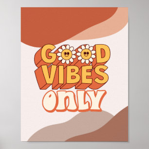 Poster Cartaz de Arte de Parede Elegante   Boho vibrações