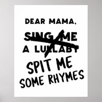 Cartaz de Arte de Parede Hip Hop No Lullaby