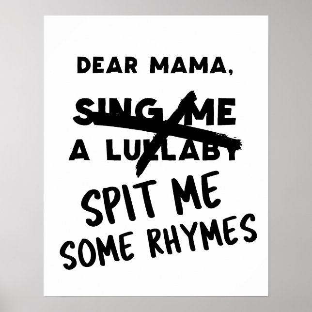 Poster Cartaz de Arte de Parede Hip Hop No Lullaby (Frente)