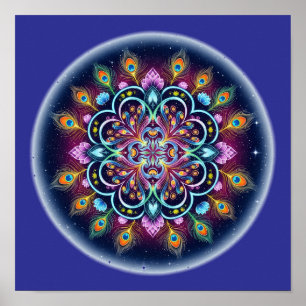 Poster Cartaz de Arte de Parede Mandala Cósmica