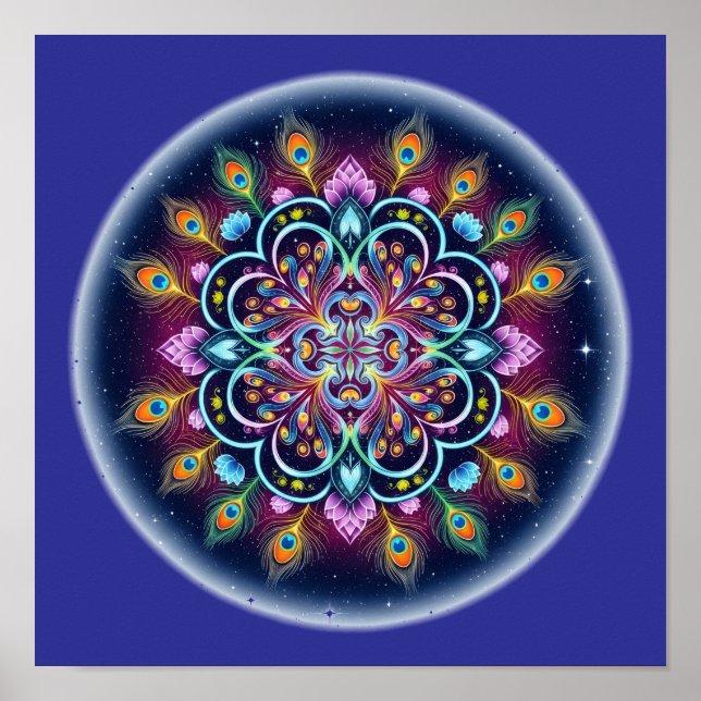 Poster Cartaz de Arte de Parede Mandala Cósmica (Frente)